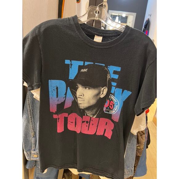 2017 Chris Brown The Party Tour Concert Tee Shirt Vintage 50 Cent Fabolous - Picture 2 of 5